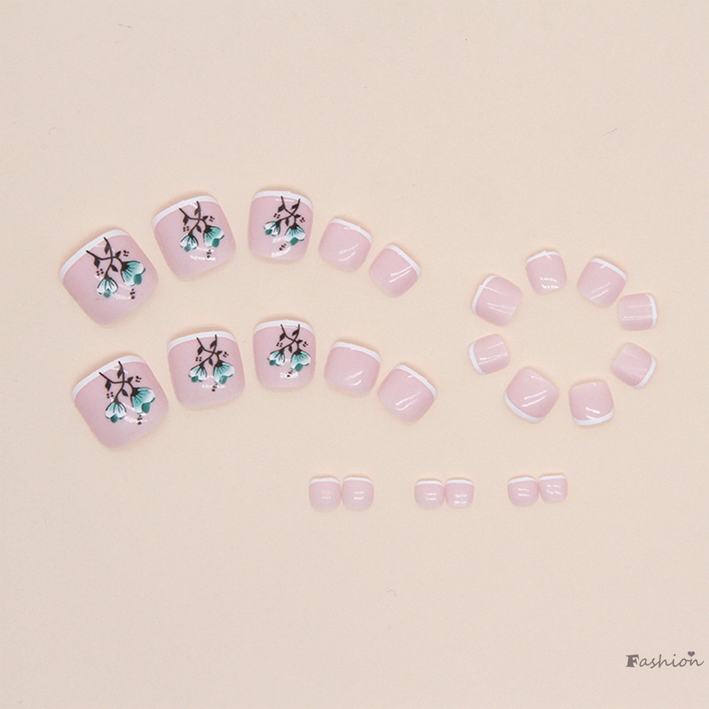 Móng Chân Giả Dạng Nhấn Chống Nhòe Phong Cách Pháp