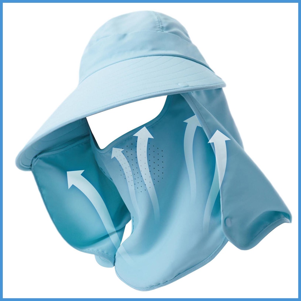 Mũ Rộng Vành Che Phủ Toàn Diện Chống Tia UV Có Thể Tháo Rời Đa Năng Thời Trang Mùa Hè Dùng Khi Đi Cắm Trại
