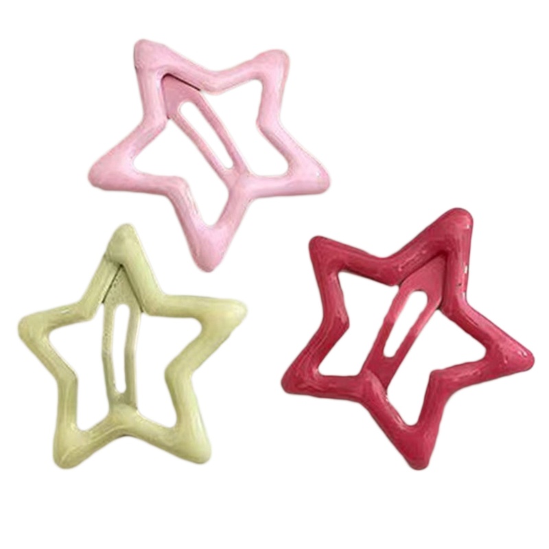 Kẹp Tóc Hình Ngôi Sao Bằng Kim Loại Chống Trượt Cho Nữ