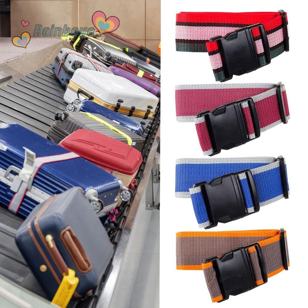 Dây Đai Cố Định Hành Lý Màu Cầu Vồng Có Thể Điều Chỉnh Độ Dài