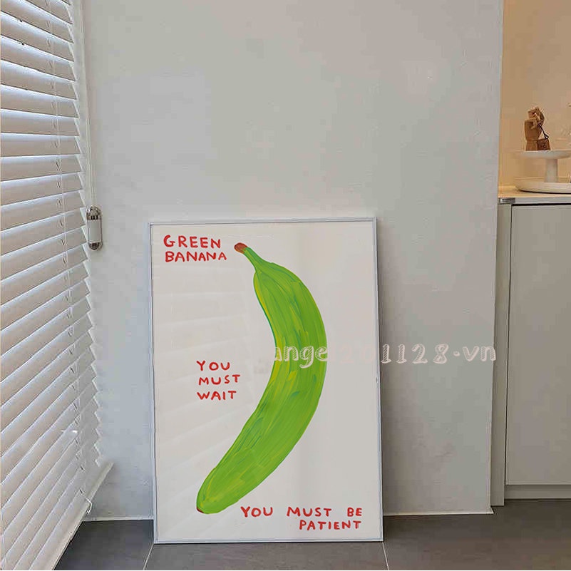 Tranh Vẽ Hình Quả Chuối Trừu Tượng Phong Cách Bắc Âu Trang Trí Phòng Khách / Hành Lang