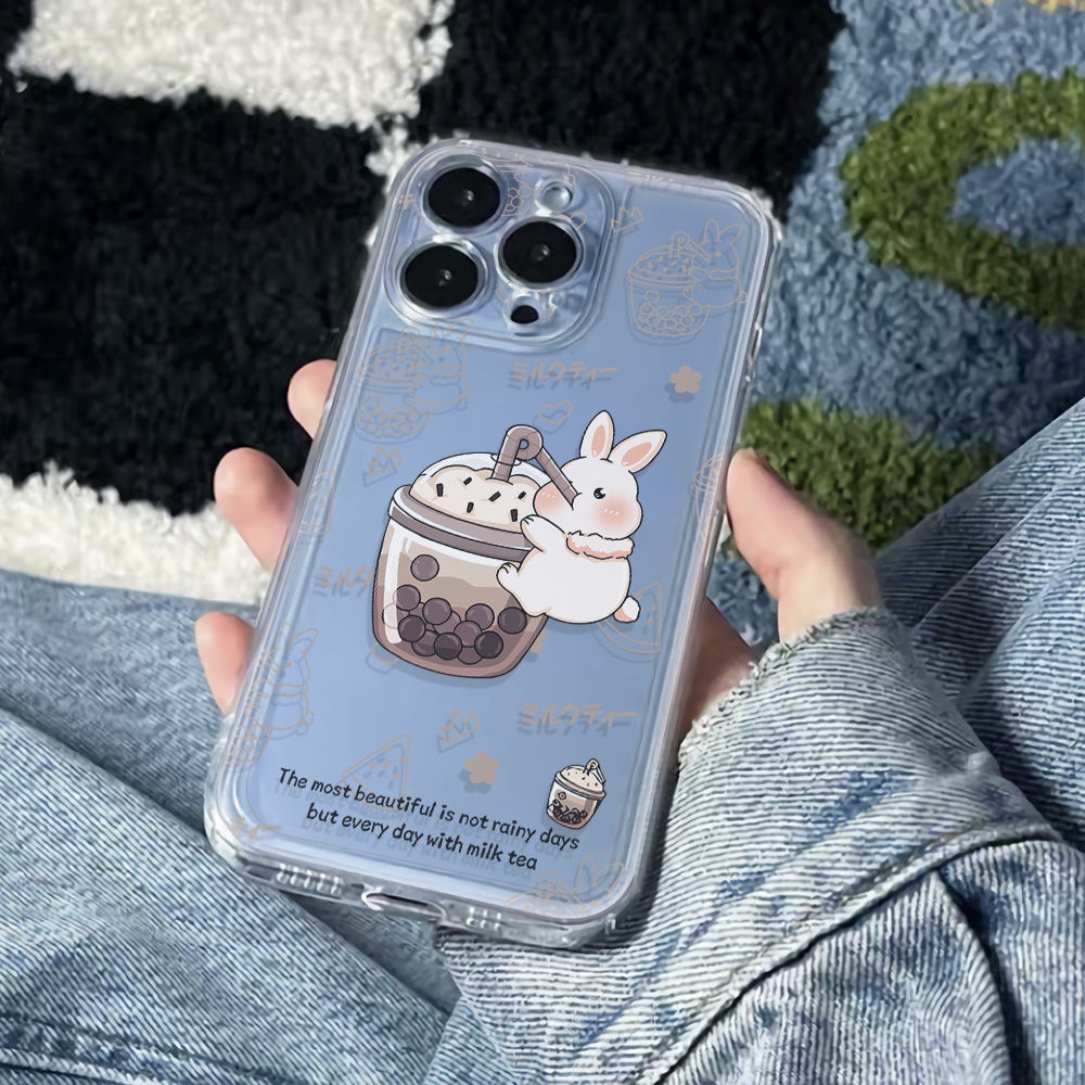 ✅Ốp Điện Thoại Mềm Chống Sốc Hình Trà Sữa Cho Iphone 13Iphone12Plus786In 14pro 11 WMZN