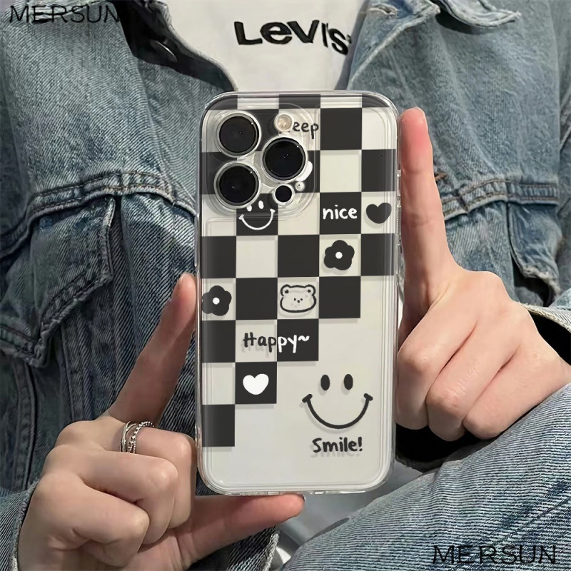 ✅Ốp Điện Thoại Mềm Chống Sốc Họa Tiết Mặt Cười 6In13 78 14pro 11iPhone12 plus Jvbx