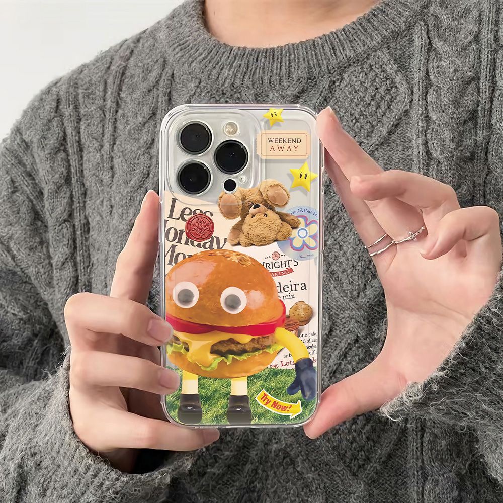 ✅Ốp Điện Thoại Mềm Chống Sốc Họa Tiết Hamburger 1311 7814pro Apple 6Inplus iPhone12 max