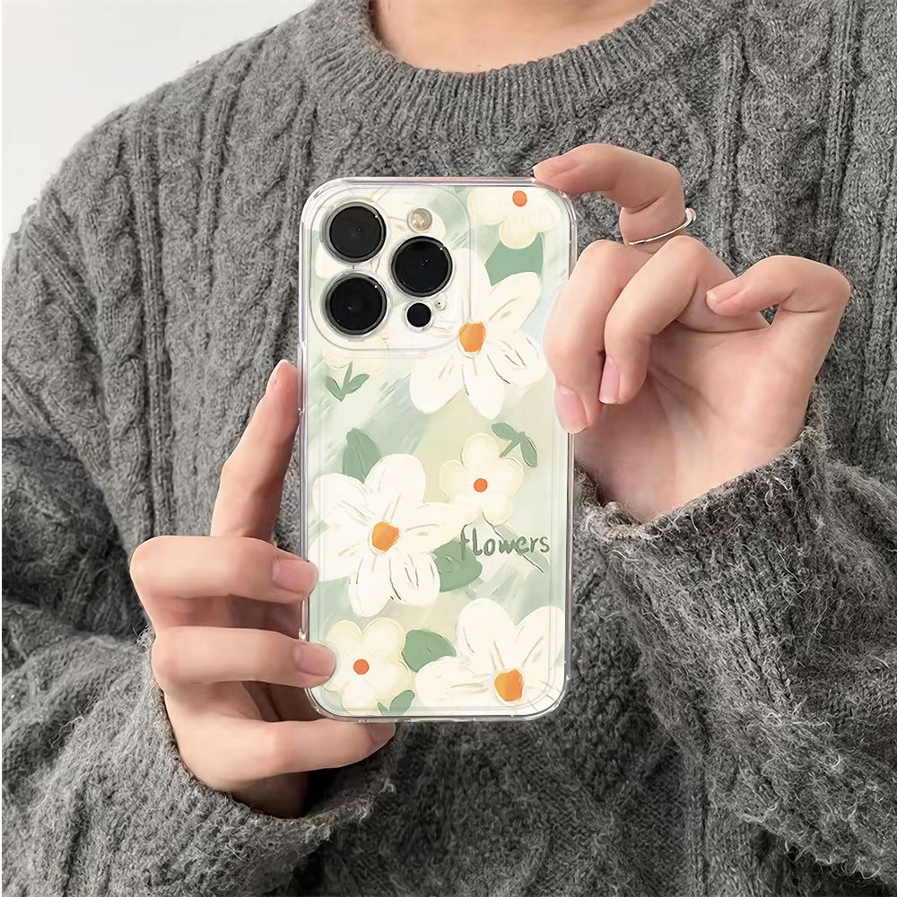 ✅Ốp Điện Thoại Mềm Chống Sốc In Hình Hoa Cúc Đơn Giản Cho Iphone 7813plus Style 14Pro6Iniphone12 max 11 0