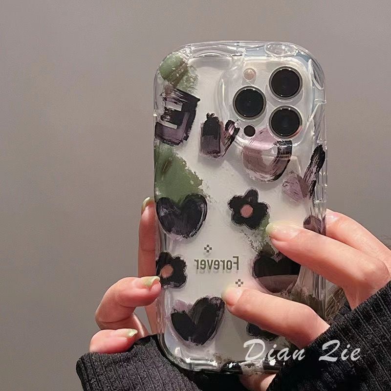 ✅Ốp Điện Thoại Trong Suốt Họa Tiết Hoa Xinh Xắn Dành Cho Iphone xsmax12 14Pro78