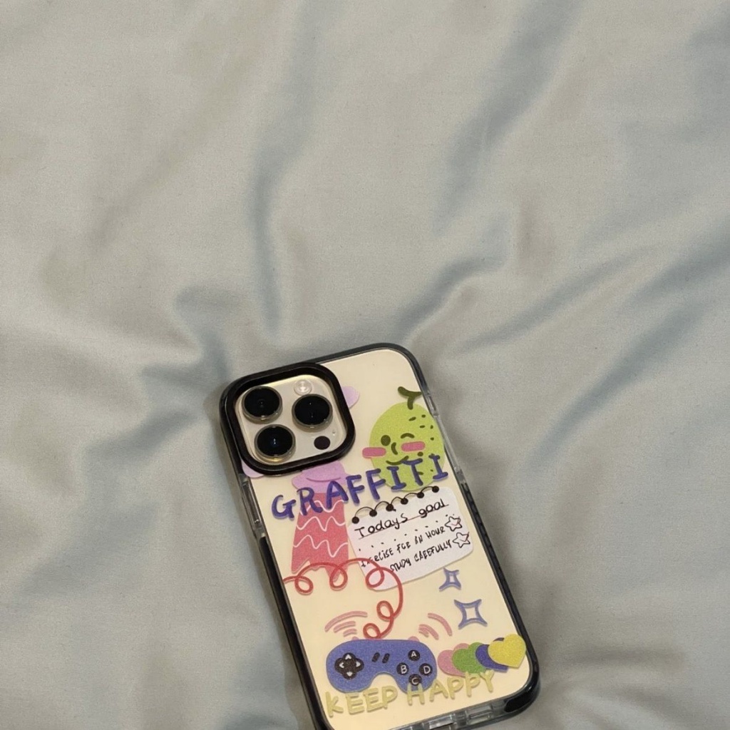 ✅Ốp Điện Thoại Trong Suốt Họa Tiết Graffiti Cho Iphone 14Promxa8 xsxrins 1211