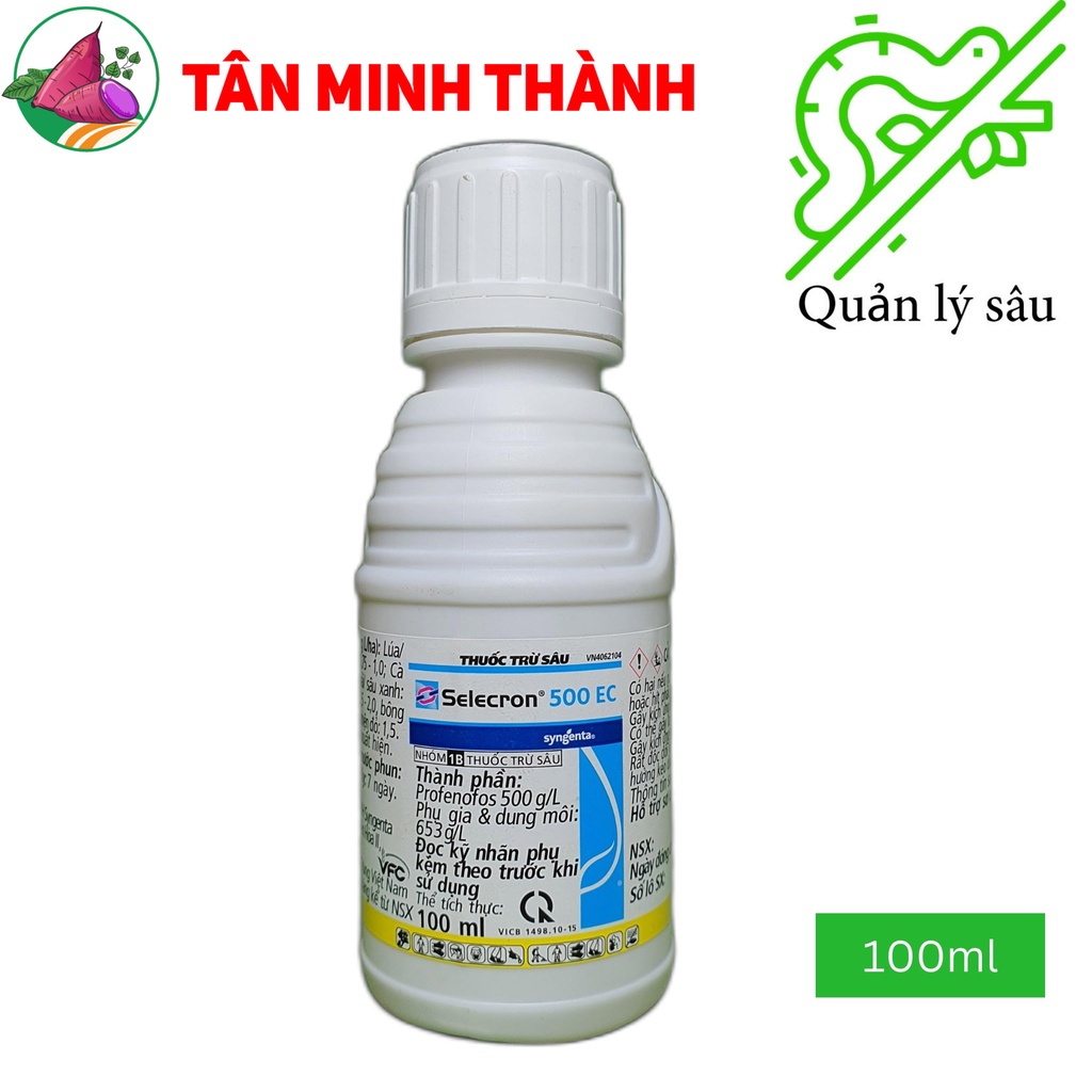 Selecron 500EC quản lý sâu cuốn lá, rầy xanh, rệp sáp, sâu xanh, rầy mềm, bọ trĩ, bù lạch, nhện đỏ
