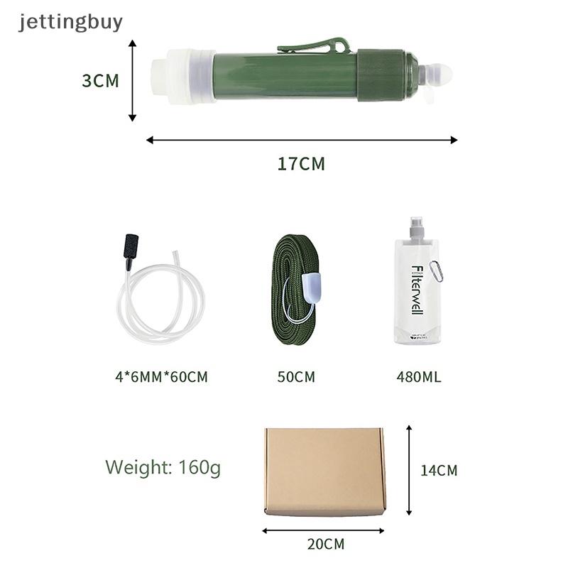 Ống Hút Lọc Nước Mini Bằng Sợi Carbon Cho Hoạt Động Ngoài Trời