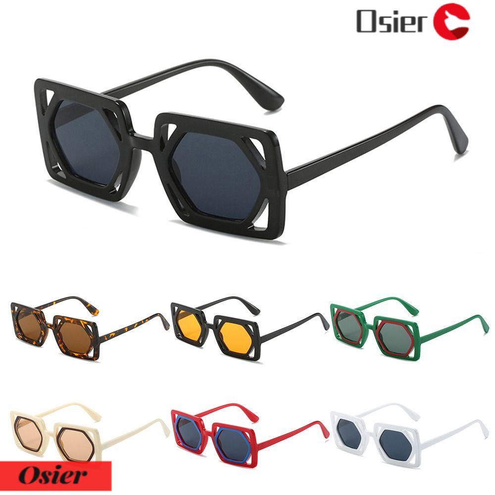 Kính Mát Chống Tia UV400 Thiết Kế Đục Lỗ Phong Cách Cổ Điển Thời Trang Cho Nữ Osier