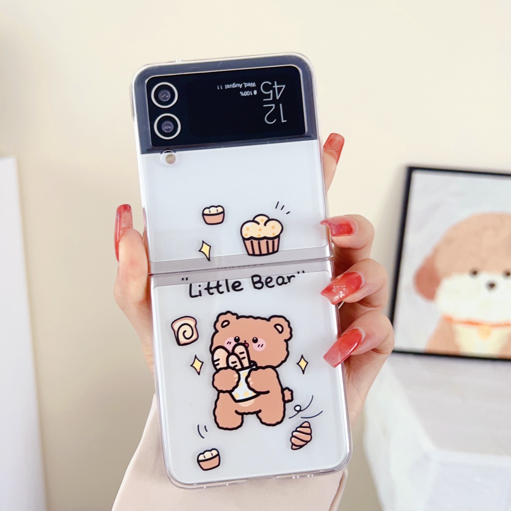 Ốp Điện Thoại Silicon Trong Suốt Họa Tiết Hoạt Hình Cho Samsung Galaxy Z Flip 4 Z Flip 3 Samsung Z Flip4 Z Flip3