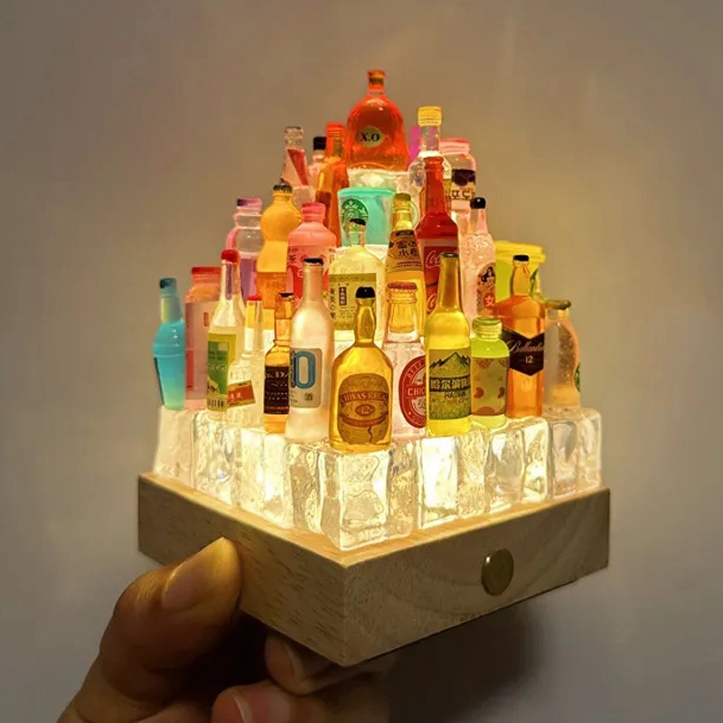 Đồ trang trí Chai Rượu Mini Bằng Nhựa Resin Gọn Nhẹ Trang Trí Nhà Cửa / Làm Quà Tặng Cho Bé DIY