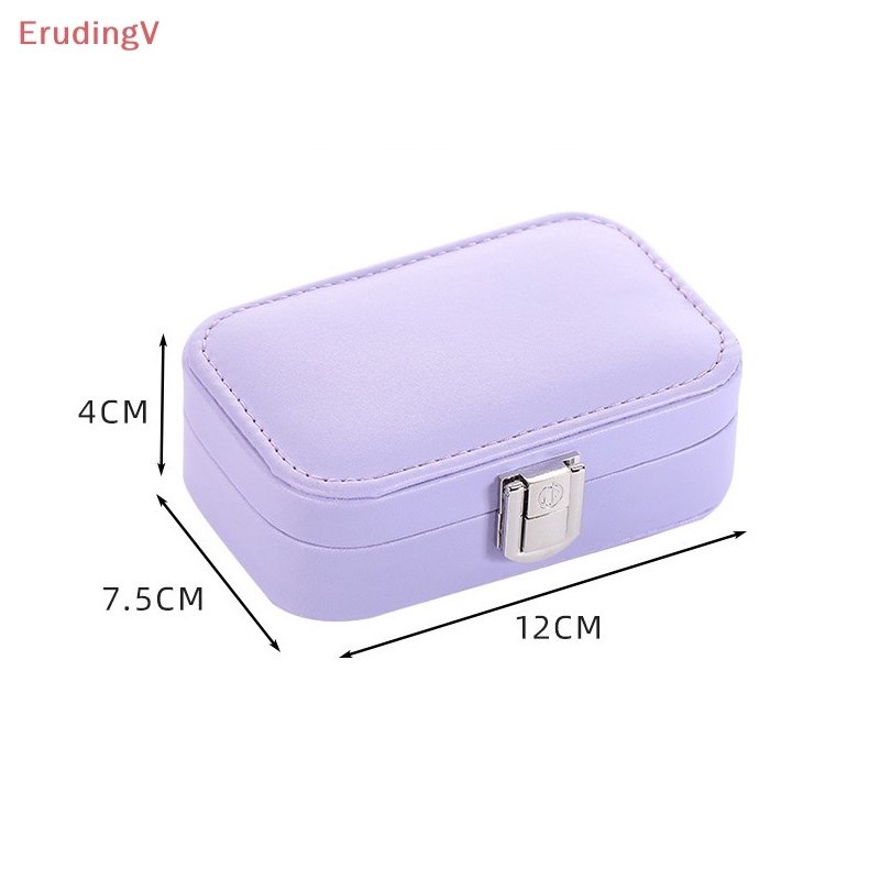[ErudingV] Hộp Đựng Trang Sức Bằng Da PU Hai Tầng Màu Kẹo Nhỏ Gọn Dùng Đựng Trang Sức Đi Du Lịch [Mới]