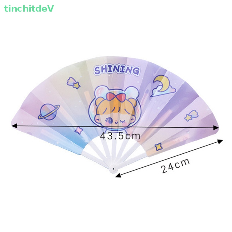 Quạt Xếp Mini Bằng Nhựa Họa Tiết Hoạt Hình Dễ Thương Thời Trang Mùa Hè Cho Học Sinh