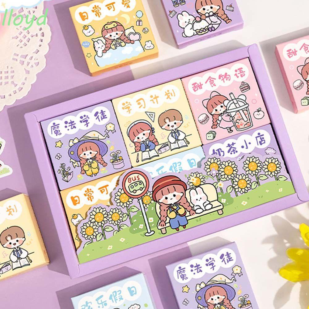 Bộ Sticker Hoạt Hình Tự Dính Chống Thấm Nước Chuyên Dụng Trang Trí Sổ Tay