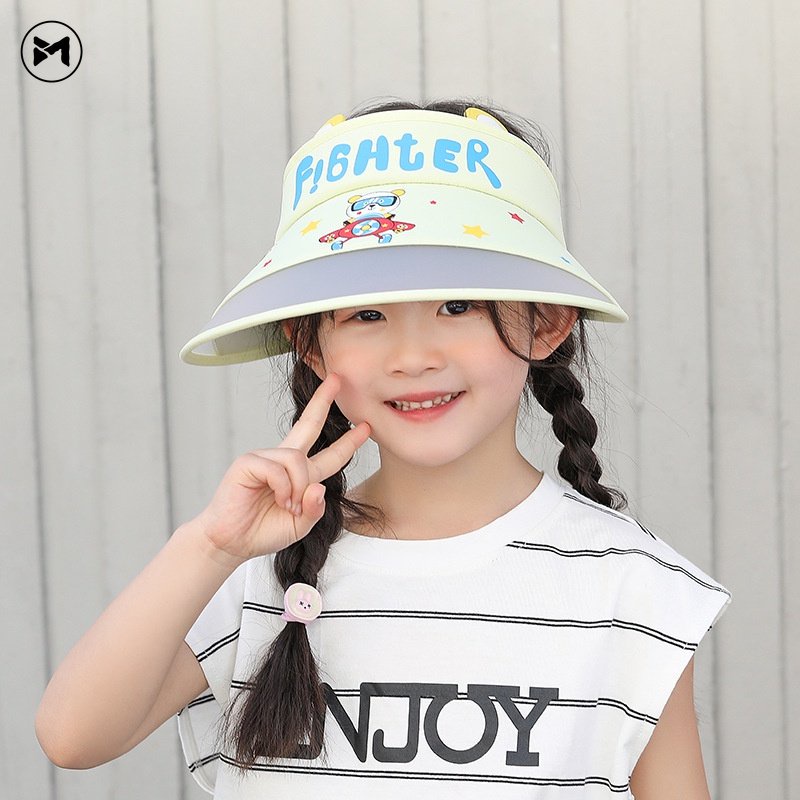 Mũ Chống Nắng Họa Tiết Hoạt Hình Xinh Xắn Theo Phong Cách 2023 Dành Cho Bé (4-10 Tuổi)