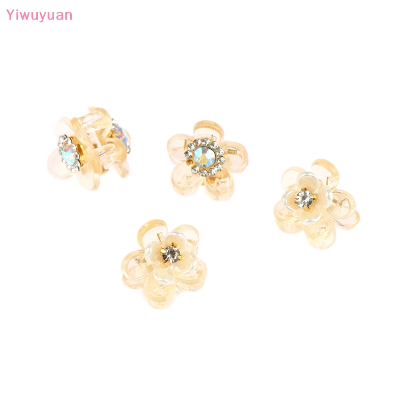 Bộ 10 Kẹp Tóc Hình Hoa Mini Bằng Resin Dễ Thương