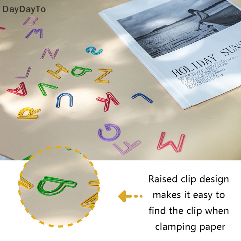 Set 26 Kẹp Ảnh Bằng Giấy Họa Tiết Chữ Cái Dễ Thương