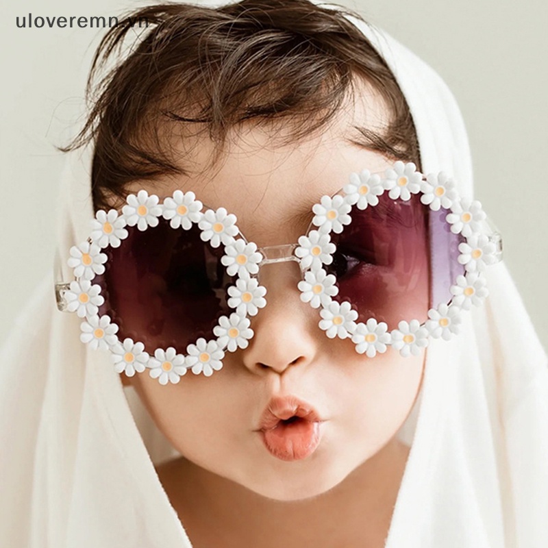 Kính Chống Nắng Tròng Tròn Họa Tiết Hoa Phong Cách Thể Thao Thời Trang Cho Bé Trai Và Gái