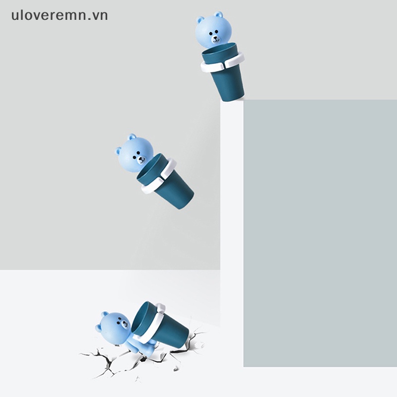 1 Cốc Đánh Răng Treo Tường Hình Gấu Hoạt Hình Đáng Yêu Dành Cho Trẻ