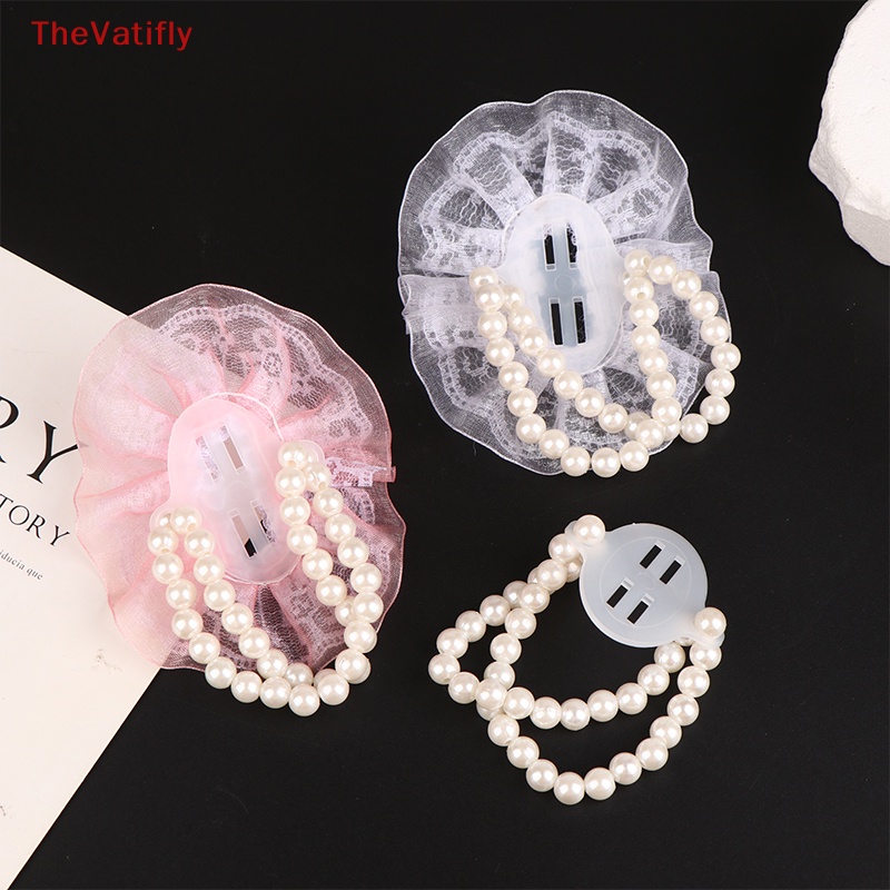 [Thevalifly] Set 2 Vòng Tay Ngọc Trai Co Giãn Làm Thủ Công Phụ Kiện Đám Cưới DIY