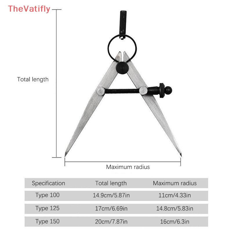 [TheVatifly] Dụng Cụ Thước Đo Đường Dây Bằng Thép Carbon Có Thể Điều Chỉnh Dùng Để Làm Đồ Da Thủ Công