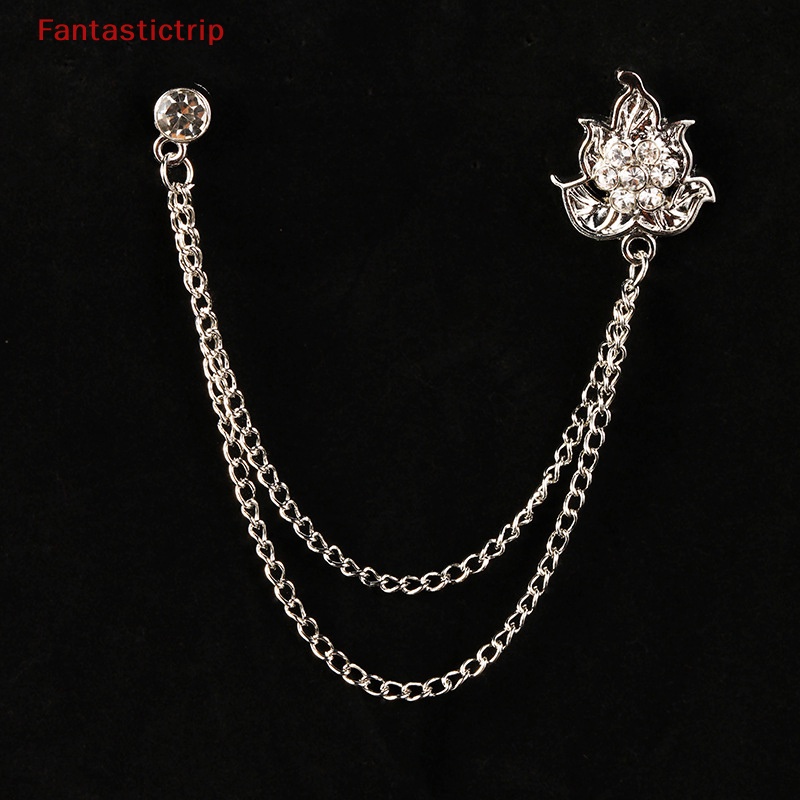 Ghim Cài Áo Hình Vương Miện Đính Pha Lê Tua Rua Thời Trang Cho Nam Nữ