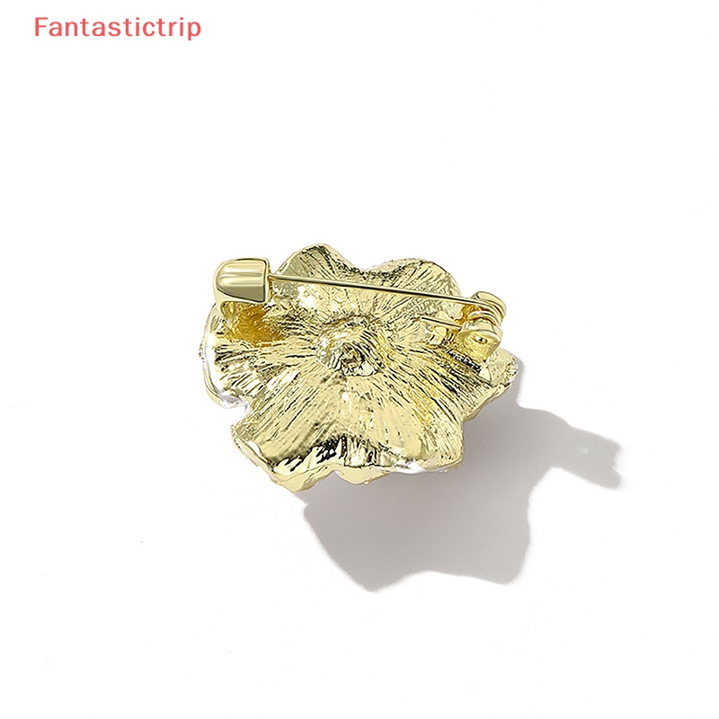 [Fantastictrip] Ghim Cài Áo Cardigan Hình Hoa Trà Thời Trang Nhẹ Nhàng Vintage Khí Chất