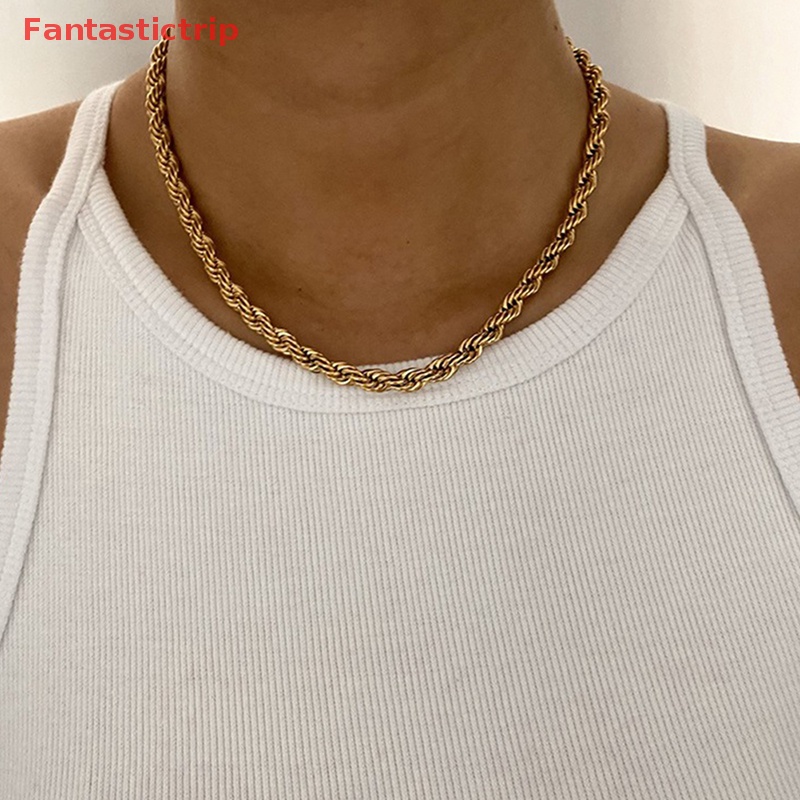 Vòng Cổ Choker Bằng Thép Không Gỉ 316L 3 / 4MM Chống Nước Không Phai Màu Dành Cho Nam Và Nữ Mới