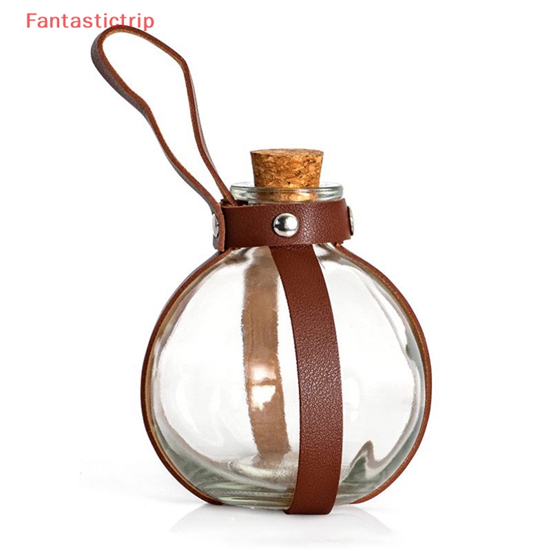 [Fantastictrip] Giá Đỡ Bình Tròn Bằng Da Phong Cách Retro Dùng Để Hóa Trang DIY