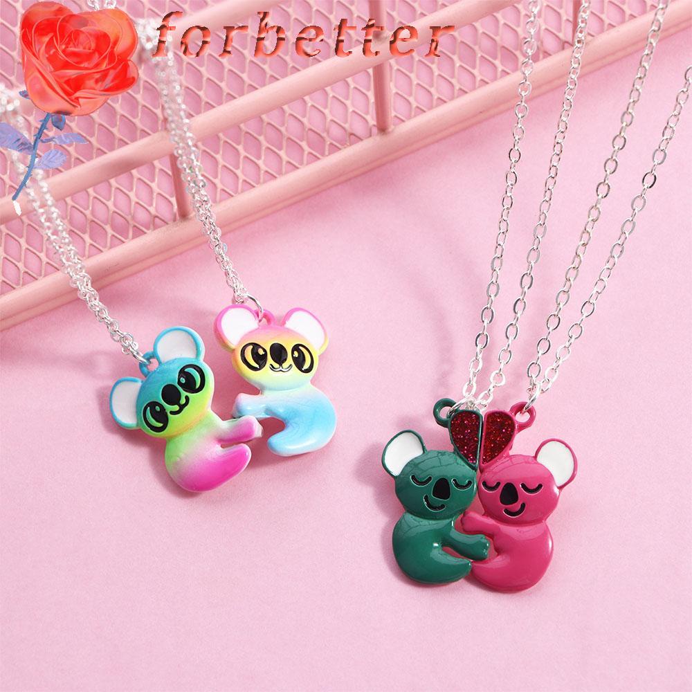 Vòng cổ Hợp Kim Mặt Gấu Koala Màu Gradient Ngọt Ngào Cho Bé