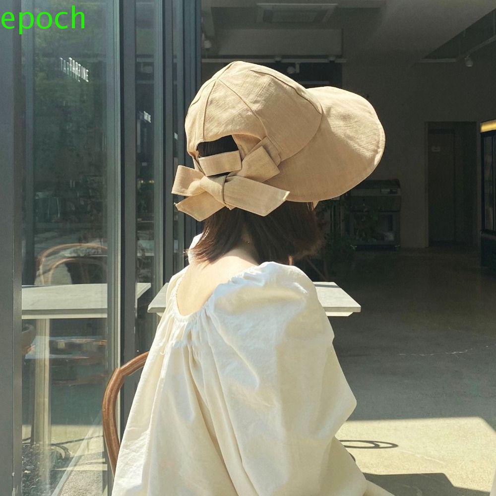 Epoch Nón Tai Bèo Chống Nắng Đính Nơ Có Thể Gập Lại Dành Cho Nữ