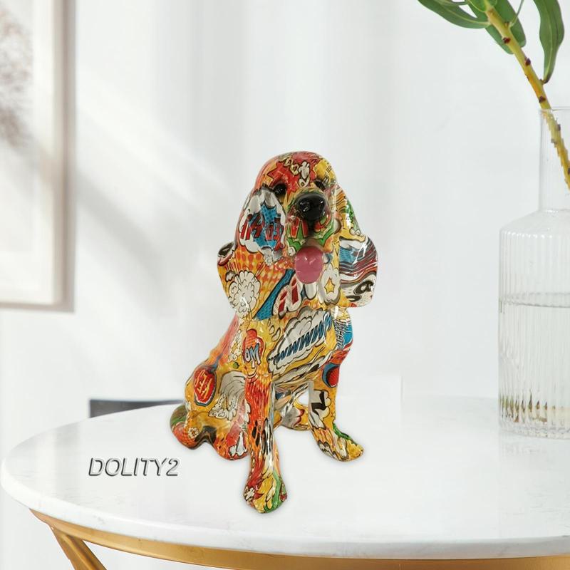 Mô Hình Tượng Cún Graffiti Nhiều Màu Sắc Trang Trí Nhà Cửa [Dolity2]