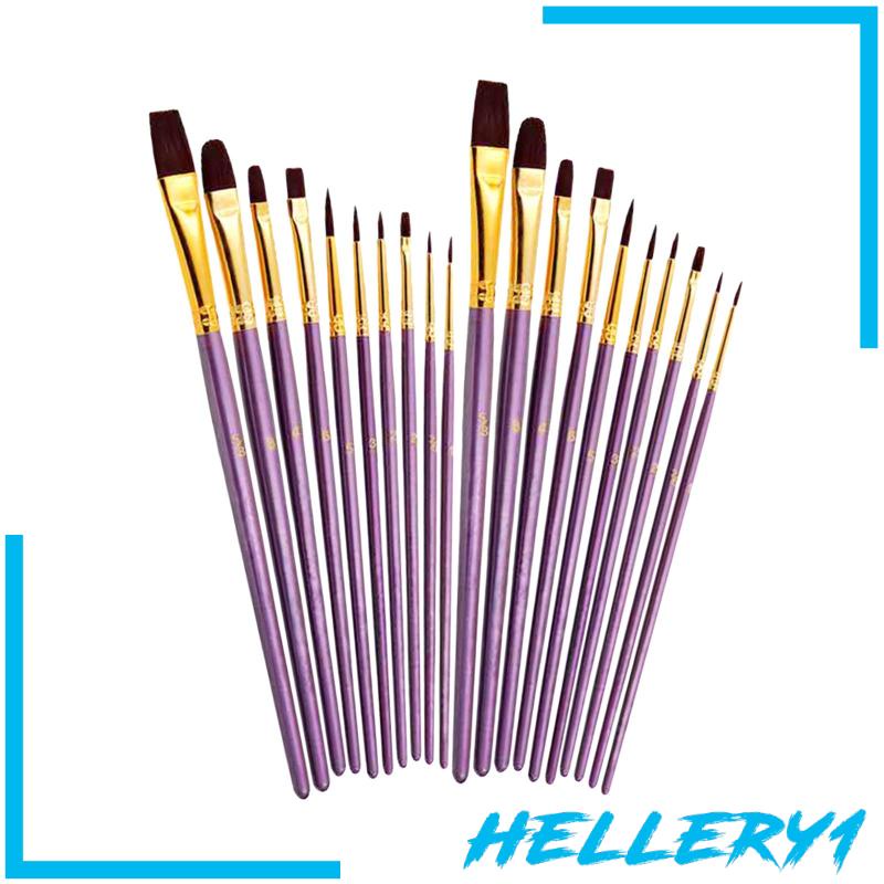 [Hellery1] Set 20 Cọ Vẽ Màu Nước, Vẽ Tranh Sơn Dầu