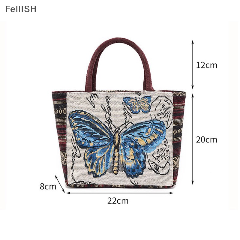 Túi Xách Mua Sắm Cỡ Lớn Thêu Họa Tiết Chim Cú / Voi 439br