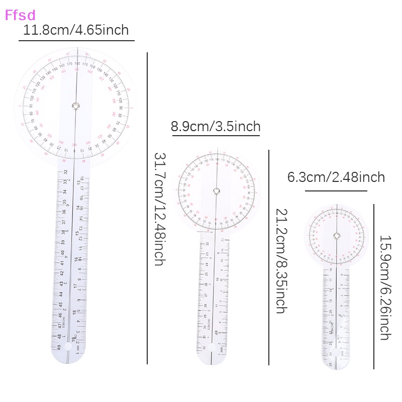 1 Thước Đo Góc Quay Ngón Tay 12 / 8 / 6 Inch Chuyên Dụng