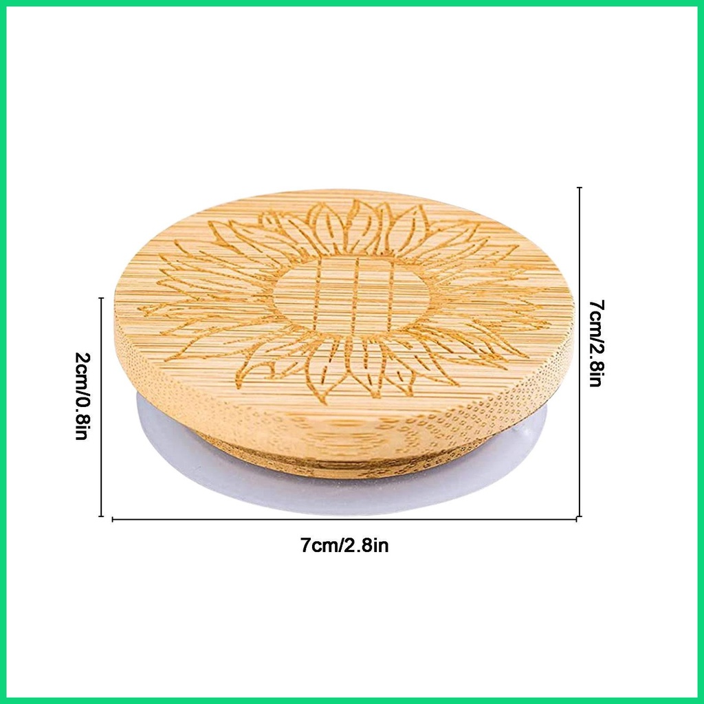 Bộ 6 Nắp Đậy Lọ Mason Bằng Silicone Chống Rò Rỉ Có Thể Tái Sử Dụng