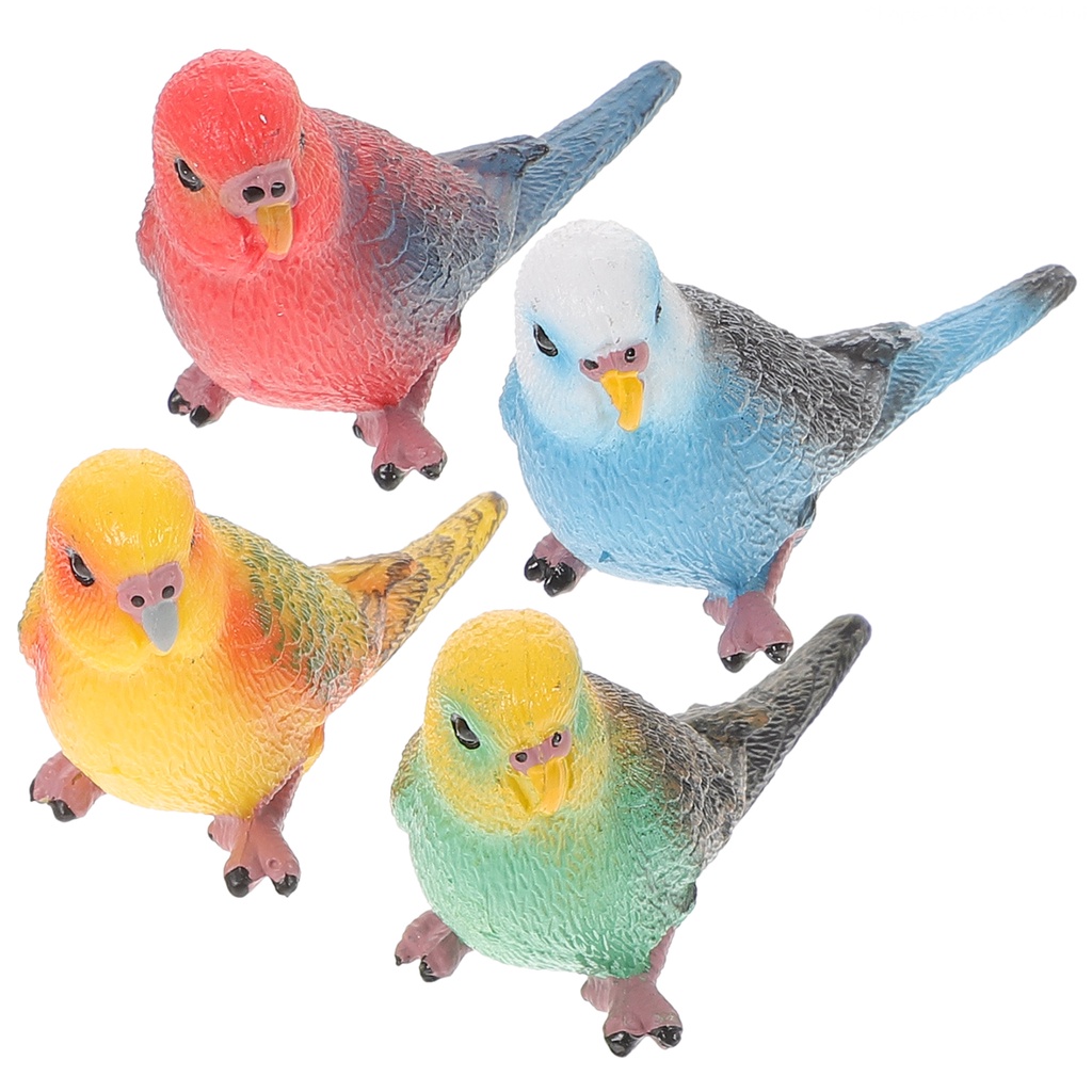 Set 4 Mô Hình Chim Gầm Hạt Mini Trang Trí Nhà Cửa