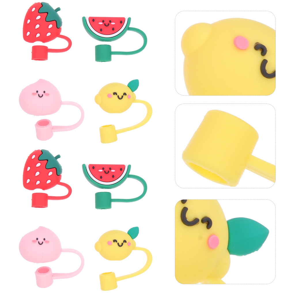 Bộ 8 Nắp Silicon 3.5X2.8X1.8CM Trang Trí Búp Bê