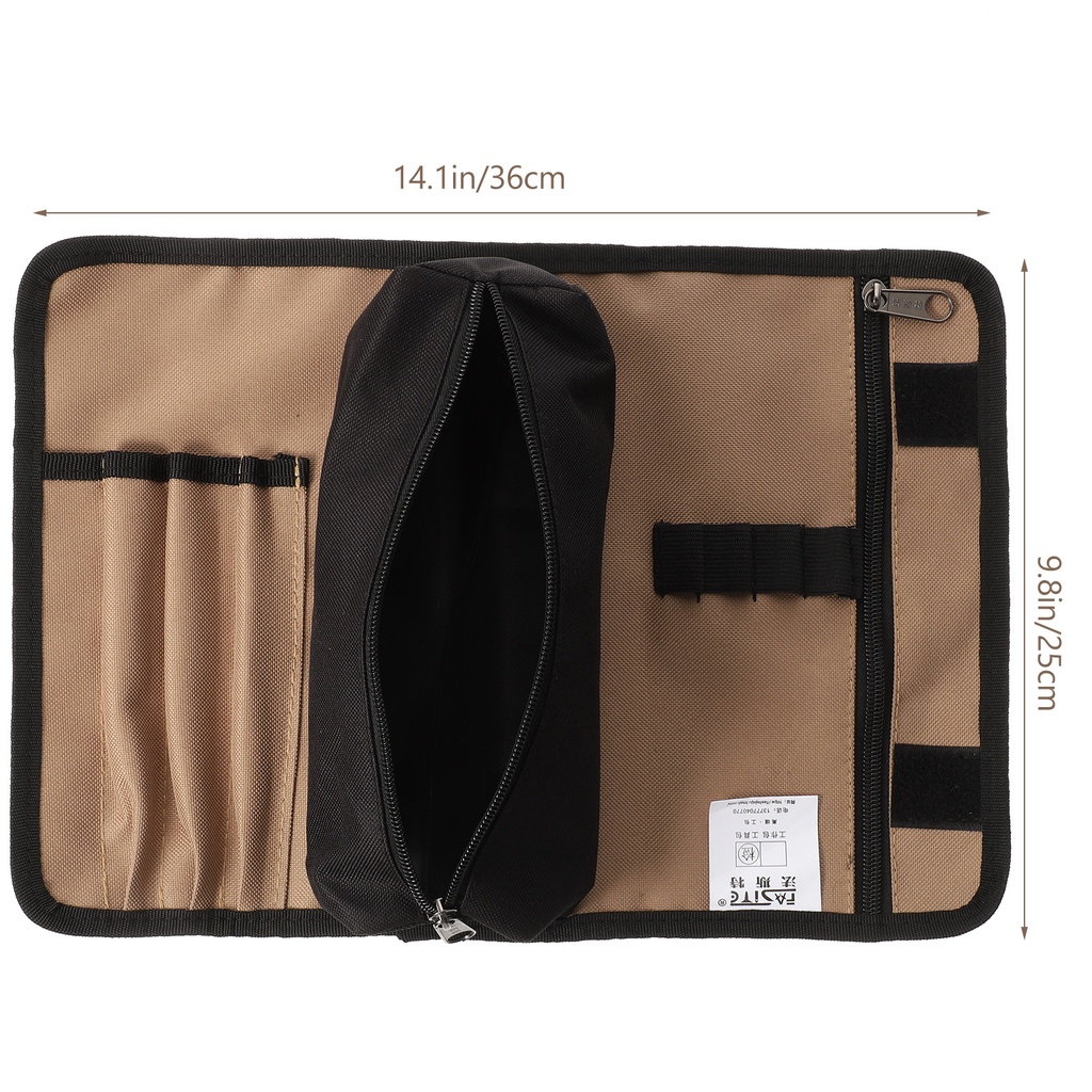 Túi Canvas Đựng Dụng Cụ Đa Năng Có Khóa Kéo Giá Đỡ