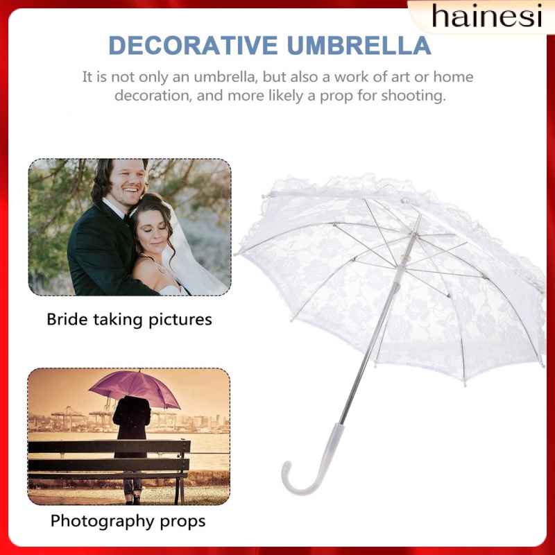 Dù Giấy Thêu Ren Trang Trí Xinh Xắn Dành Cho Bé Gái