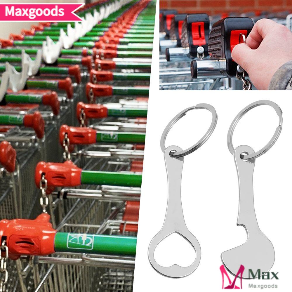 Set 2 Móc Khóa Kim Loại Trang Trí Xe Đẩy Mua Sắm