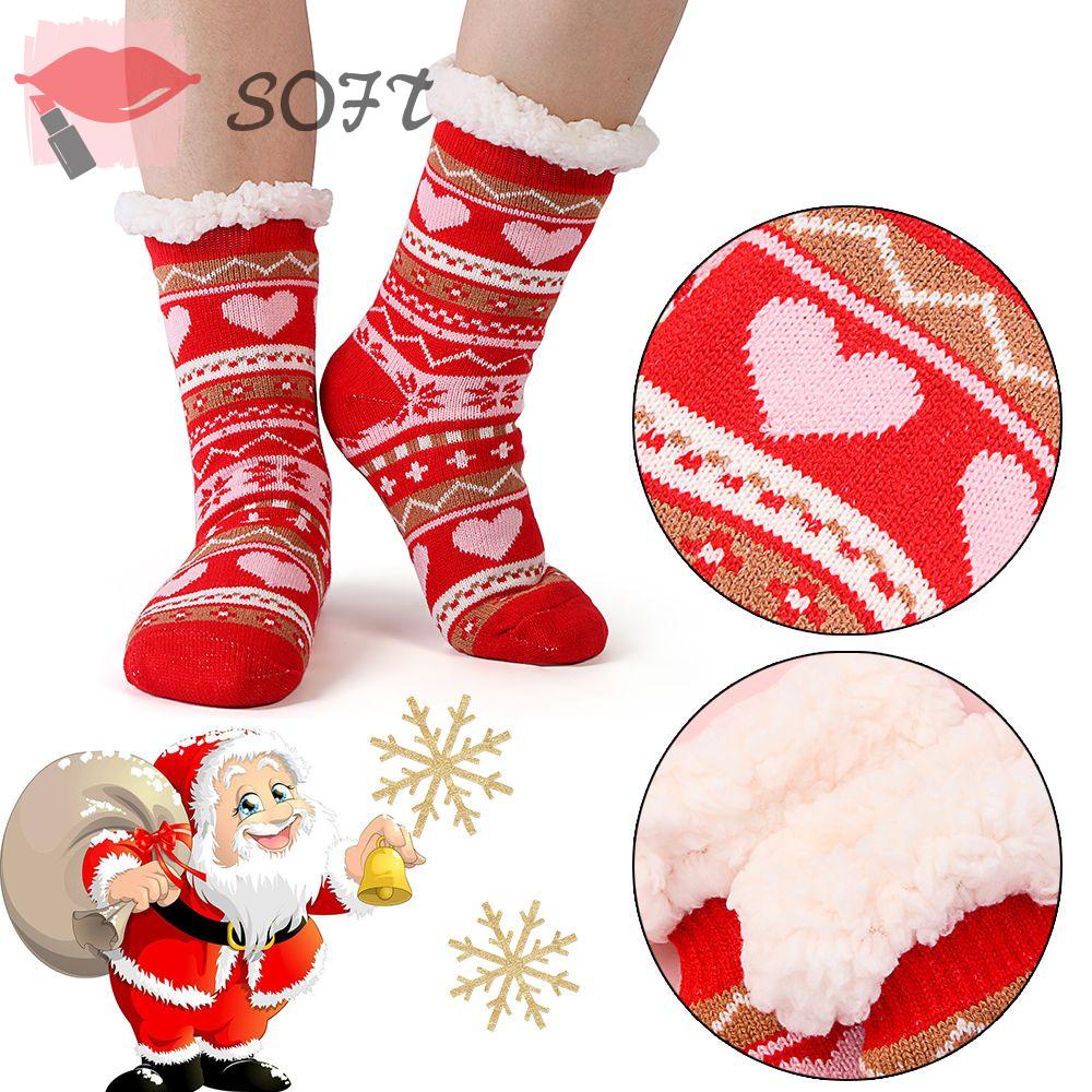 Vớ Nhung Giữ Ấm Họa Tiết Kẻ Sọc Thời Trang Mùa Đông