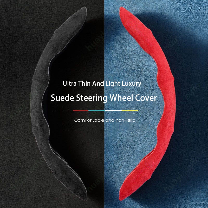 Vỏ Bọc Vô Lăng Bằng Da Lộn Cao Cấp Trang Trí Cho Xe Hơi Sonet Niro Hybrid Cerato Stonic Rio Sportage Morning Seltos K2 K3 K5