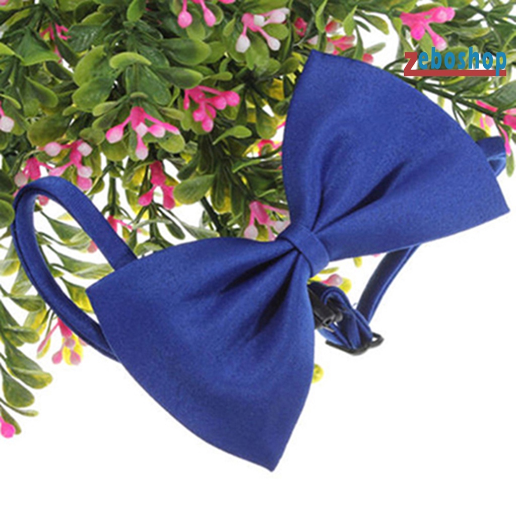 Cà Vạt Nơ Nylon Màu Trơn Dễ Thương Có Thể Điều Chỉnh Dành Cho Thú Cưng