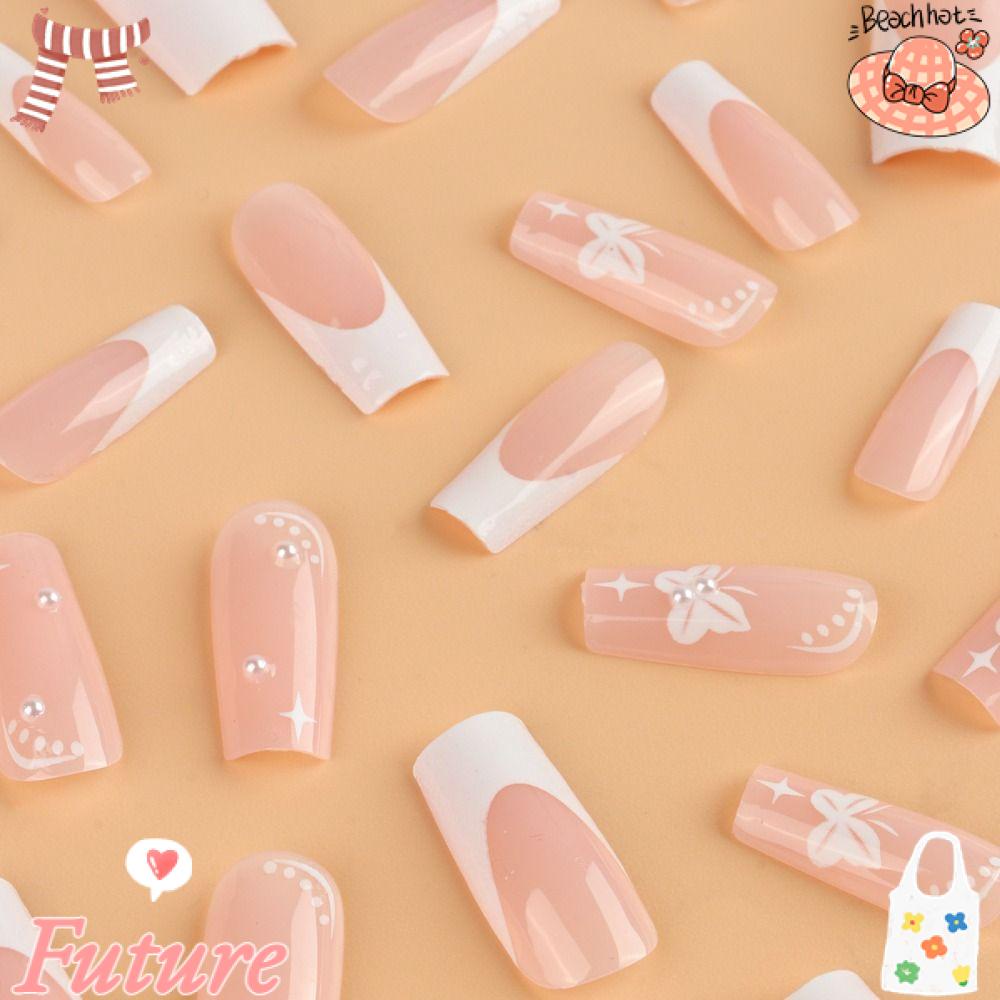 Bộ Móng Tay Giả Đầu Vuông Dạng Nhấn DIY