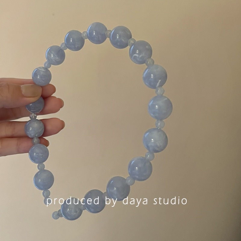 Băng Đô Đính Hạt Ngọc Bích Giả Thiết Kế Đơn Giản Thời Trang Cao Cấp