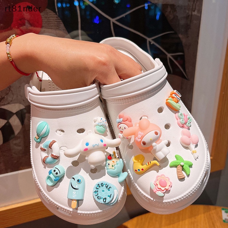 Rt 1 Bộ Phụ Kiện Trang Trí Giày Hình Giày Croc Hoạt Hình Dễ Thương Có Thể Tháo Rời DIY Làm Quà Tặng Lễ Hội Cho Bé n