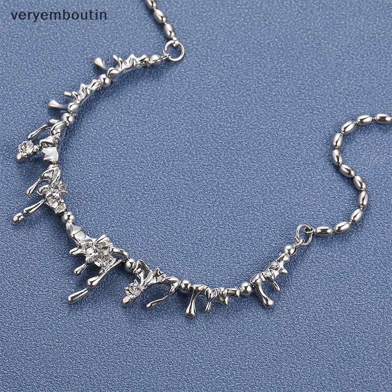 Vòng Cổ Choker Mặt Hình Giọt Nước Bằng Hợp Kim Phong Cách Hip Hop Thời Trang Cho Nữ