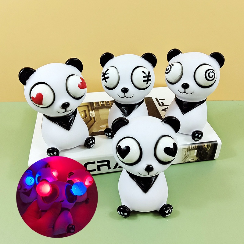 Đồ Chơi Bóp Mắt Dạ Quang Hình Gấu Trúc Mới Cho Trẻ Em